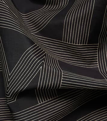 Foulard in cotone e seta con logo | Toteme