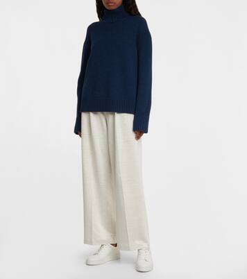 High-rise linen straight pants | Loro Piana