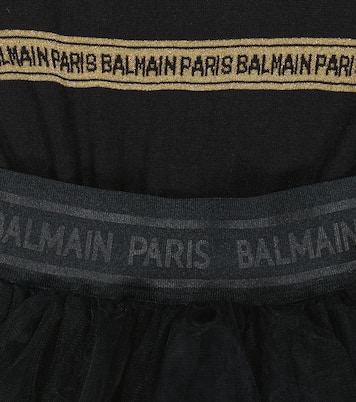 Pulloverkleid mit Tüll | Balmain Kids