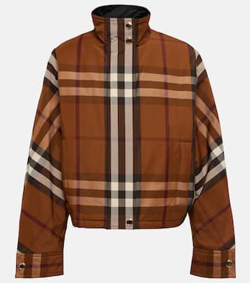 Checked funnel-neck jacket | Burberry