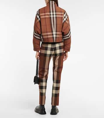 Checked funnel-neck jacket | Burberry
