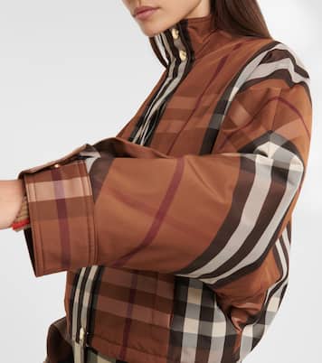 Checked funnel-neck jacket | Burberry