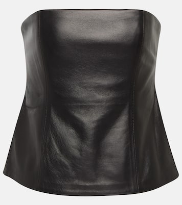 Essentials leather bustier top | CO