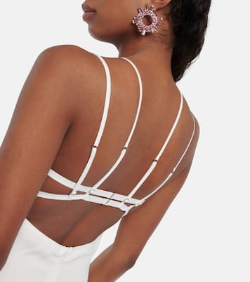 Bridal cutout crêpe gown | Nensi Dojaka