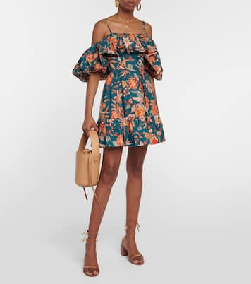 Vestido corto Lila en popelín de algodón | Ulla Johnson