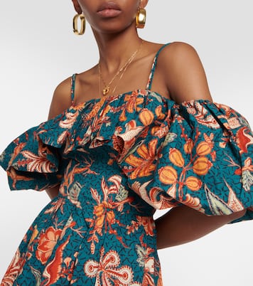 Vestido corto Lila en popelín de algodón | Ulla Johnson