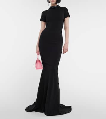 Vestido largo en mezcla de algodón | Balenciaga