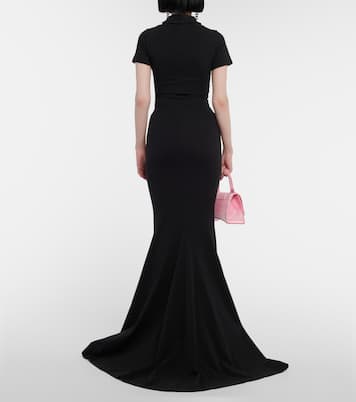 Vestido largo en mezcla de algodón | Balenciaga