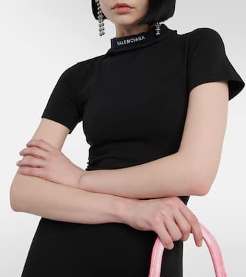 Vestido largo en mezcla de algodón | Balenciaga