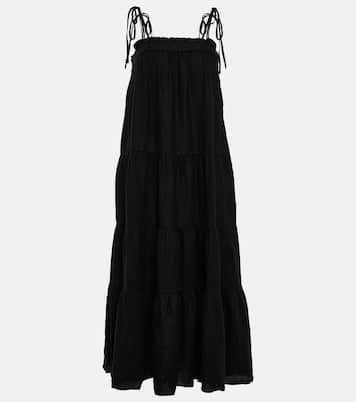 Charlie tiered linen maxi dress | Velvet