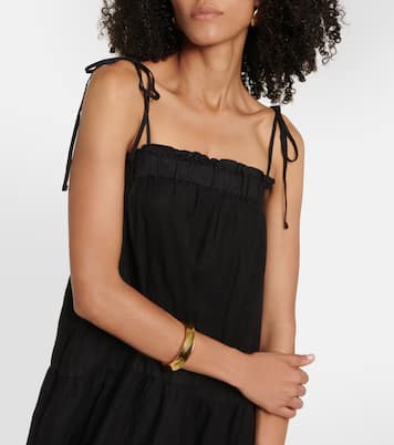 Charlie tiered linen maxi dress | Velvet