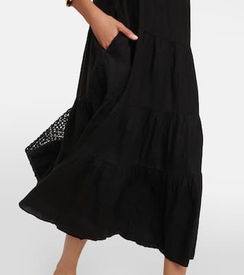 Charlie tiered linen maxi dress | Velvet