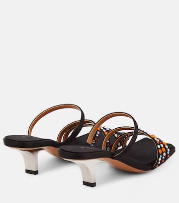 Melrose crystal-embellished satin mules | Marni
