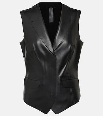 Faux leather vest | Norma Kamali
