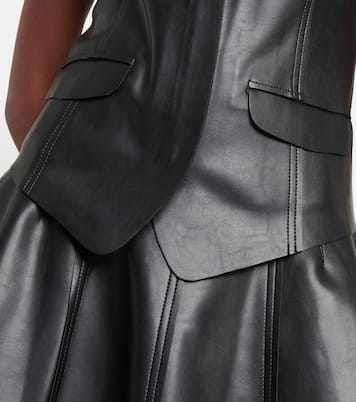 Faux leather vest | Norma Kamali