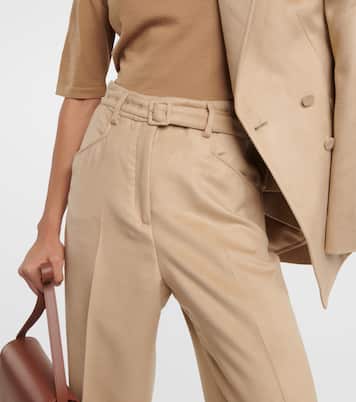 Weite High-Rise-Hose Norman aus Seide | Gabriela Hearst
