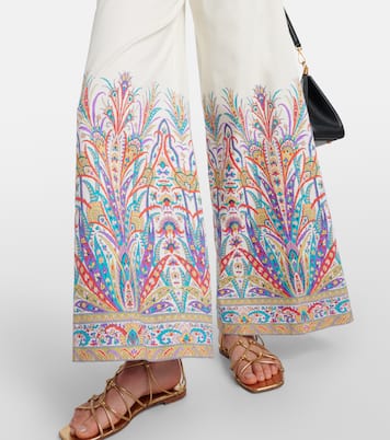 Pantaloni a gamba larga in misto cotone con stampa | Etro