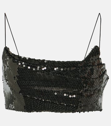 Sequined crop top | Alex Perry