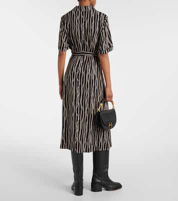 Bedrucktes Hemdblusenkleid aus Seidensablé | Chloé