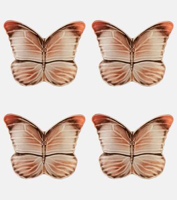 Cloudy Butterflies set of 4 side plates by Claudia Schiffer | Bordallo Pinheiro