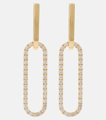 Link 18kt gold hoop earrings with diamonds | Bucherer Fine Jewellery