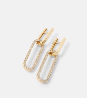 Link 18kt gold hoop earrings with diamonds | Bucherer Fine Jewellery