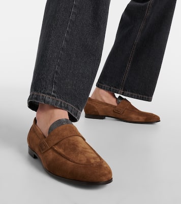 Loafers Monili aus Veloursleder | Brunello Cucinelli