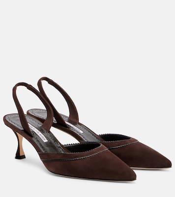 Escarpins Brontiasli 50 en daim | Manolo Blahnik