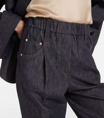 Jean slim à taille mi-haute | Brunello Cucinelli