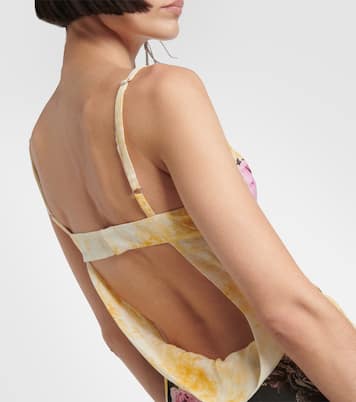 Asymmetric printed crêpe minidress | Acne Studios