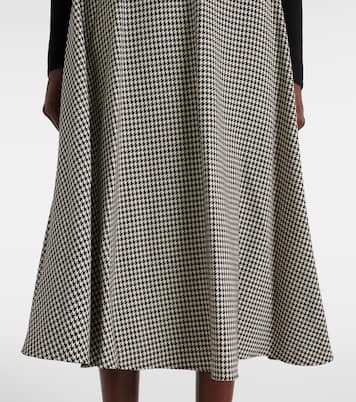 Jupe midi en laine mélangée à carreaux | Dolce&Gabbana
