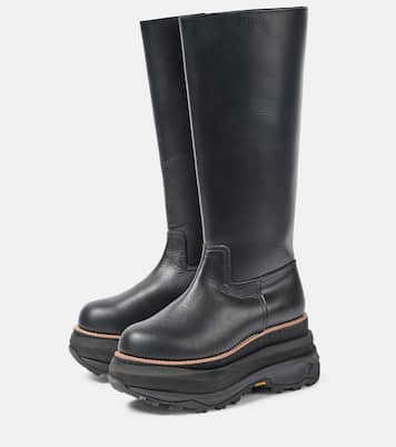 Bottes en cuir à plateforme | Sacai