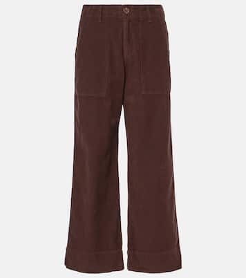 Weite Cropped-Hose Vera aus Cord | Velvet