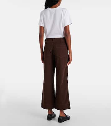 Weite Cropped-Hose Vera aus Cord | Velvet