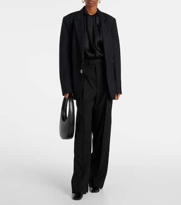 x RHW Web wool wide-leg pants | Wardrobe.NYC