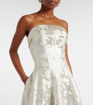 Abito lungo a corsetto Octavia in lamé | Simkhai
