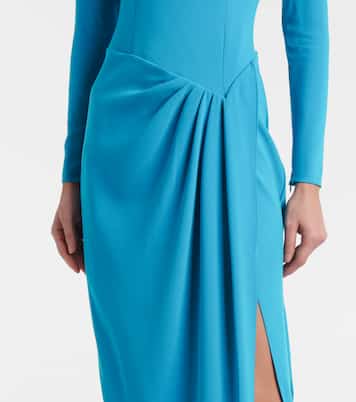 Draped asymmetric crêpe gown | Alex Perry