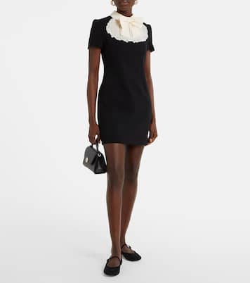 MJ leather-trimmed lace ballet flats | Gianvito Rossi