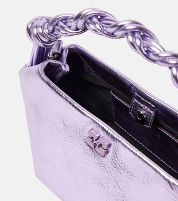 Sac Bou Mini en cuir métallisé | Ganni