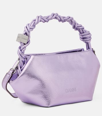 Sac Bou Mini en cuir métallisé | Ganni