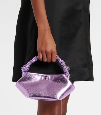 Sac Bou Mini en cuir métallisé | Ganni