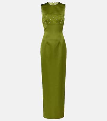 Verzierte Robe Amadine aus Satin | Emilia Wickstead