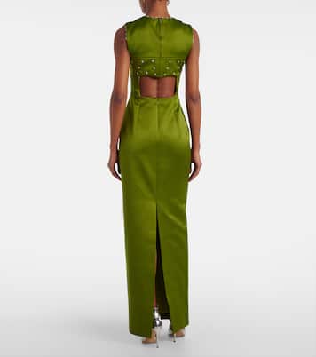 Verzierte Robe Amadine aus Satin | Emilia Wickstead