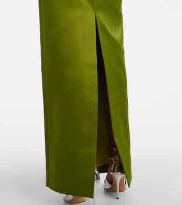 Verzierte Robe Amadine aus Satin | Emilia Wickstead