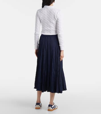 Gonna midi Crushed in raso | Polo Ralph Lauren