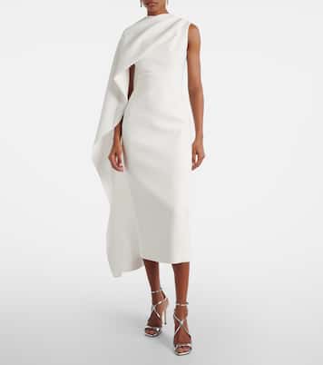 Robe midi de mariée Edith en crêpe | Roksanda