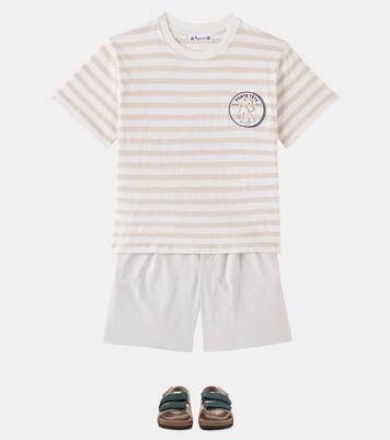 Camiseta Eidan de jersey de algodón a rayas | Bonpoint
