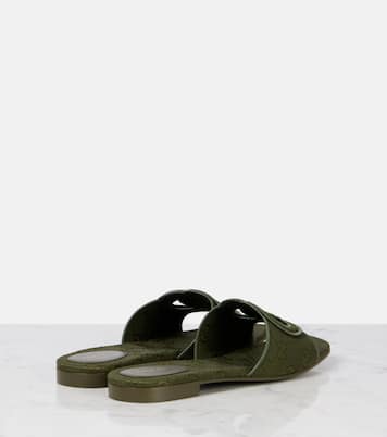 Pantoletten Interlocking G GG aus Canvas | Gucci