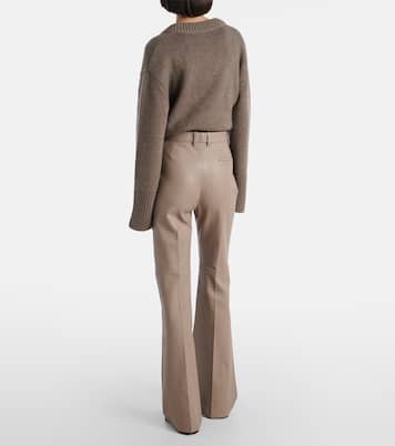 Pantaloni flared Tafira in pelle | Joseph