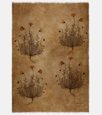 Couverture Firmamento en lin à fleurs | The House of Lyria